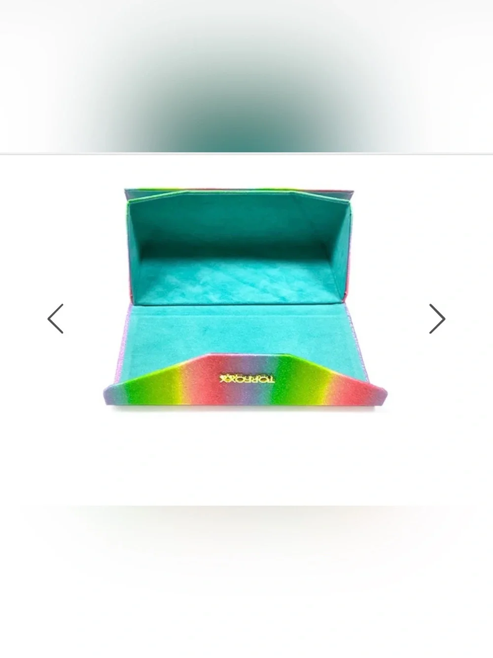 TOPFOXX SUSTAINABLE FUTURE MULTICOLOR WAYFARER RAINBOW SHIELD SUNGLASSES W/ CASE